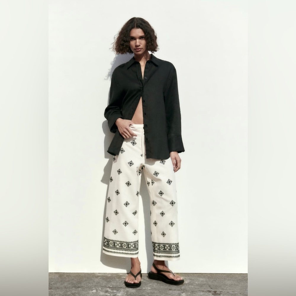 **Brand New** zara embroidered pants